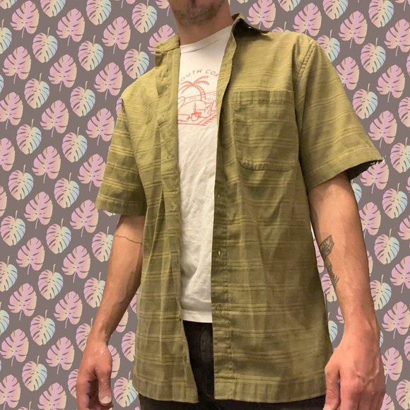 Big and Tall size M green button down by Faded Glory - Picture 4 of 7